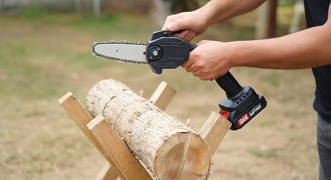 6-Inch Battery Powered Cordless Chainsaw | Garden & DIY Tool