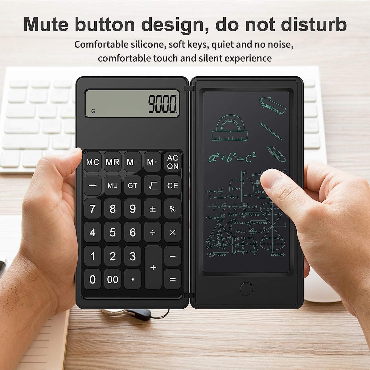 Calculator with Writing Pad | 2-in-1 Study & Office Tool
