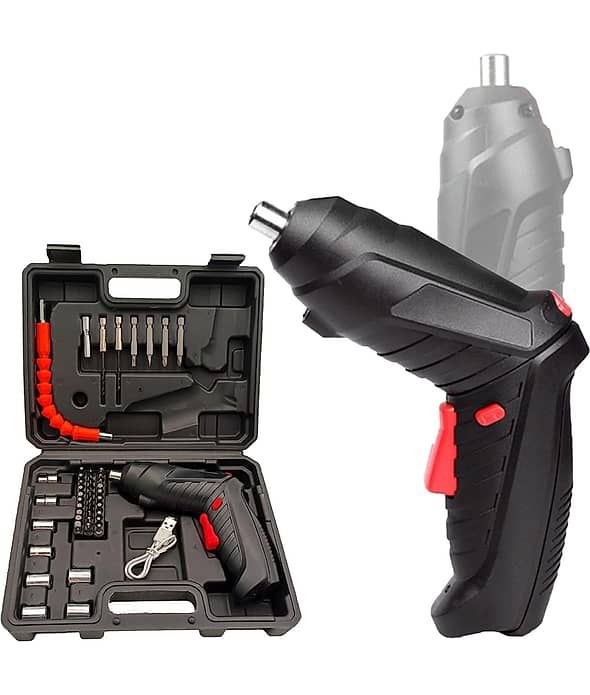 🔧 48 Pcs Rechargeable Cordless Screwdriver Drill Machine Tool Kit