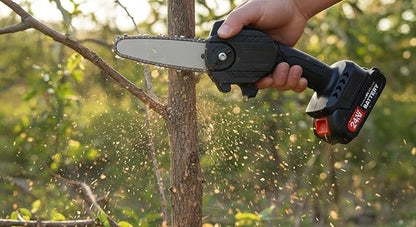 6-Inch Battery Powered Cordless Chainsaw | Garden & DIY Tool