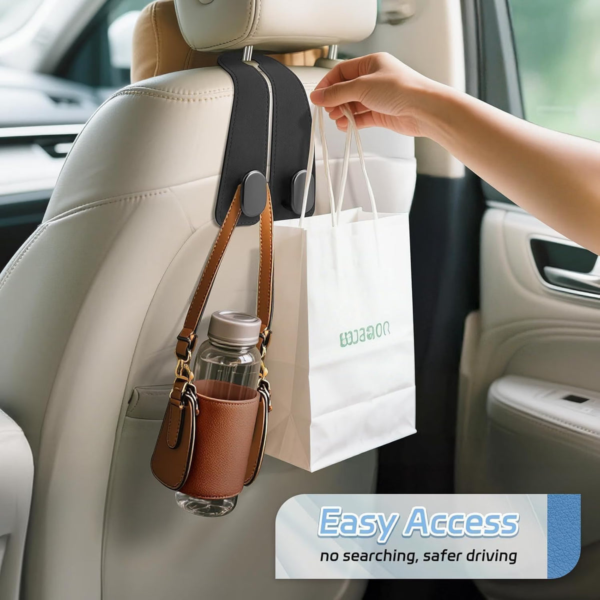 Car Seat Back Double Hook | Car Bag & Storage Organizer
