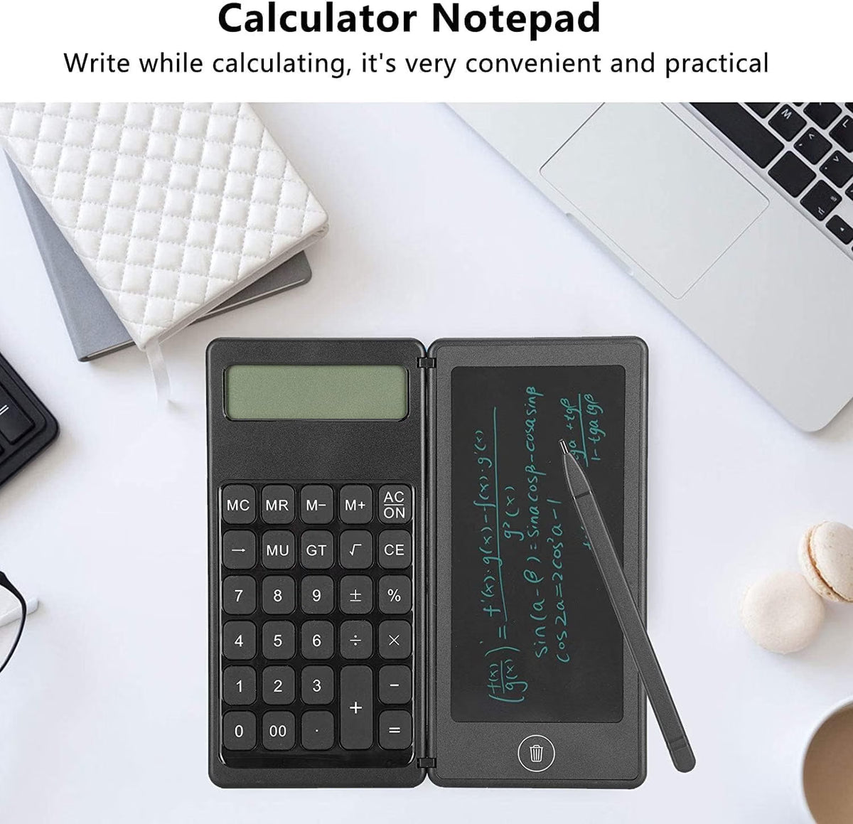 Calculator with Writing Pad | 2-in-1 Study & Office Tool