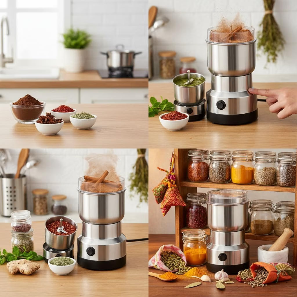 Portable Electric Mixer Grinder – FREE 2-in-1 Knife & Peeler