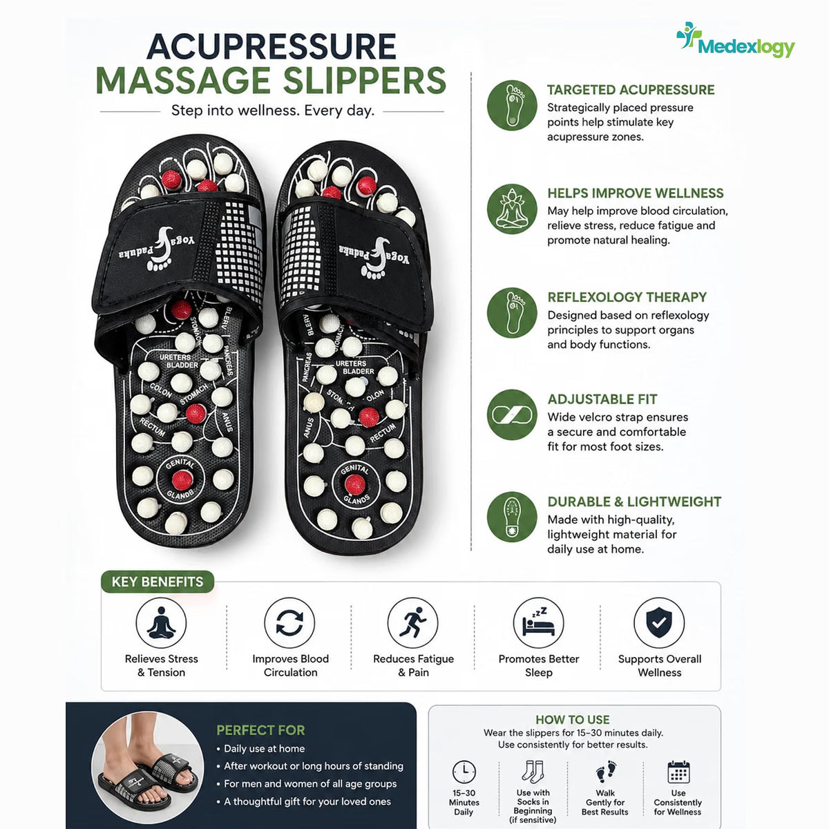 Acupressure Yoga Slippers | Foot Care & Self-Care