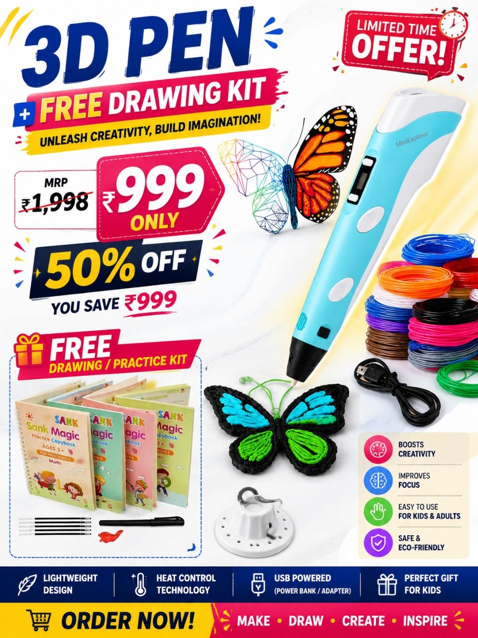 3D Creative Stylus +FREE Reusable Learning Workbook